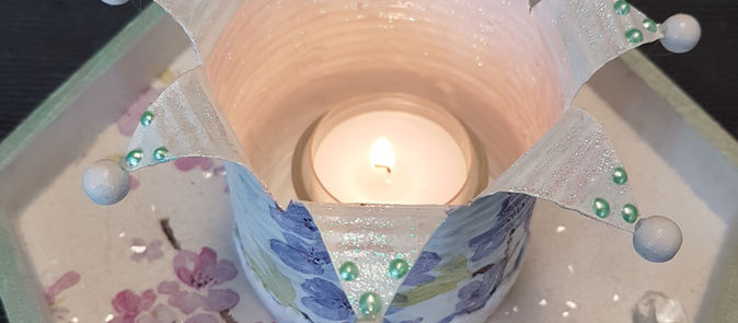 Frühlingshaftes Upcycling - Dosenkronen