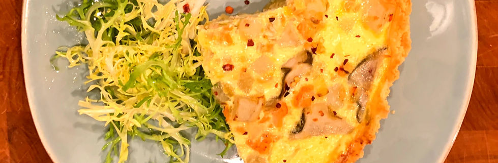 salmon potato quiche
