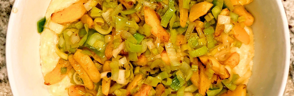 leek and delicata polenta