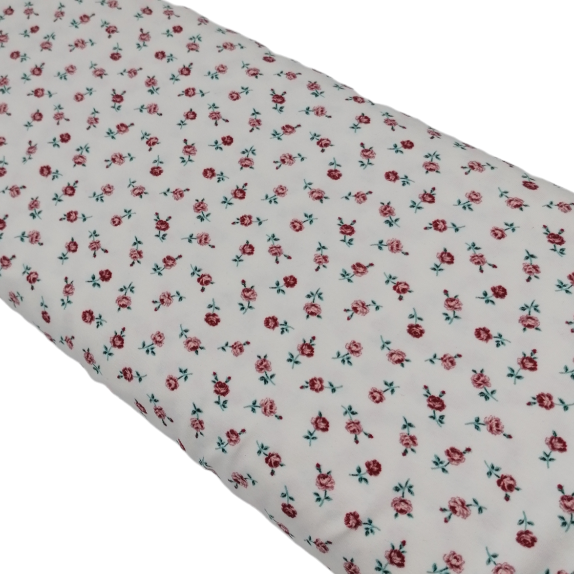 Jersey -kleine Rosen weiß-