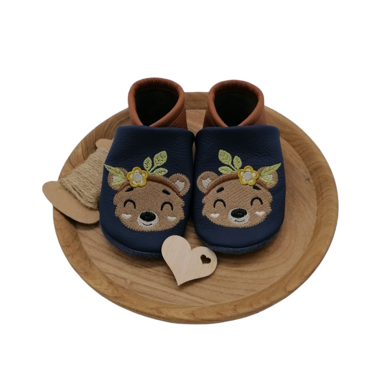 Krabbelschuhe -Boho-Bärchen-