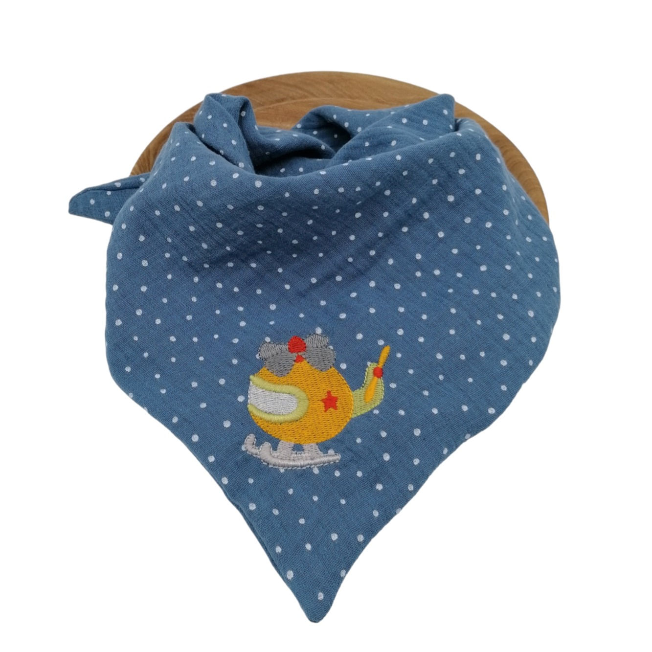 Musselintuch -Hubschrauber-