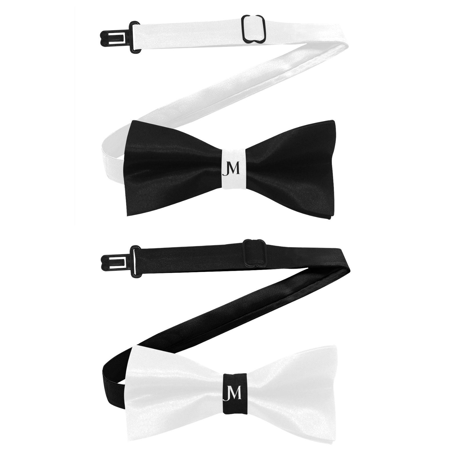 MEN'S JM LOGO BOW TIES (Set of 2) // Black & White