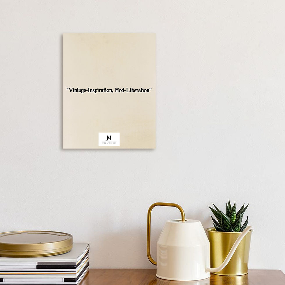 "Vintage-Inspiration, Mod-Liberation" CRADLED WOOD ART PRINT PANEL