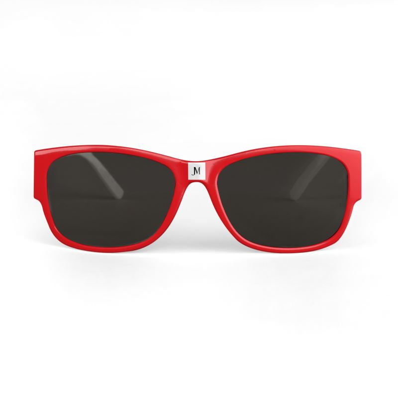 JM COMPANY LOGO SUNGLASSES // Red, White & Black
