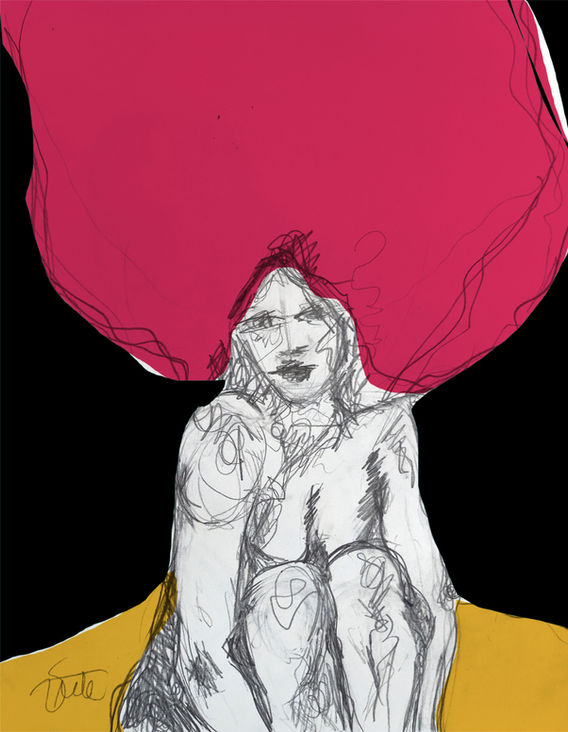 Drawing on paper by Begoña Lafuente