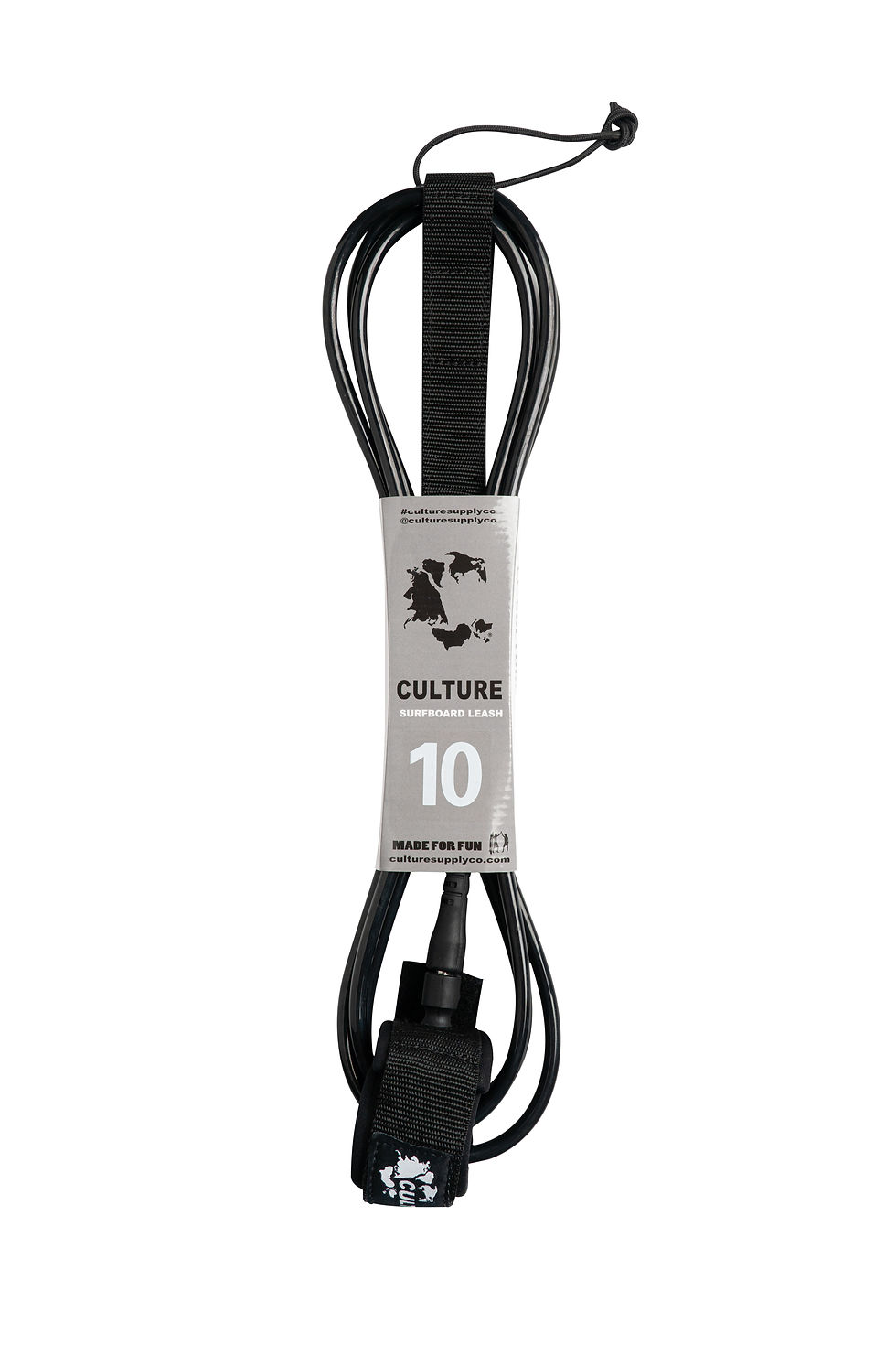 Thumbnail: Culture Supply BLACK Surfboard Leash (6 Sizes)