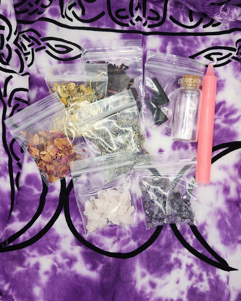 flat lay of kit components