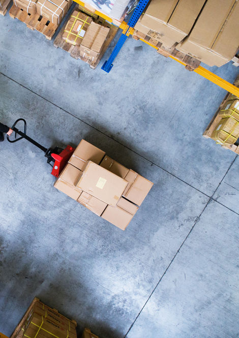 Overhead View of Warehouse