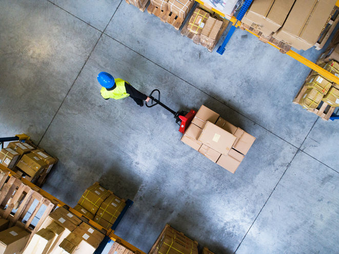 Overhead View of Warehouse