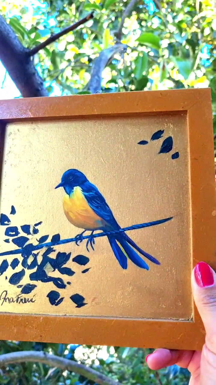 Thumbnail: Decorative bird frame Small frame in MDF