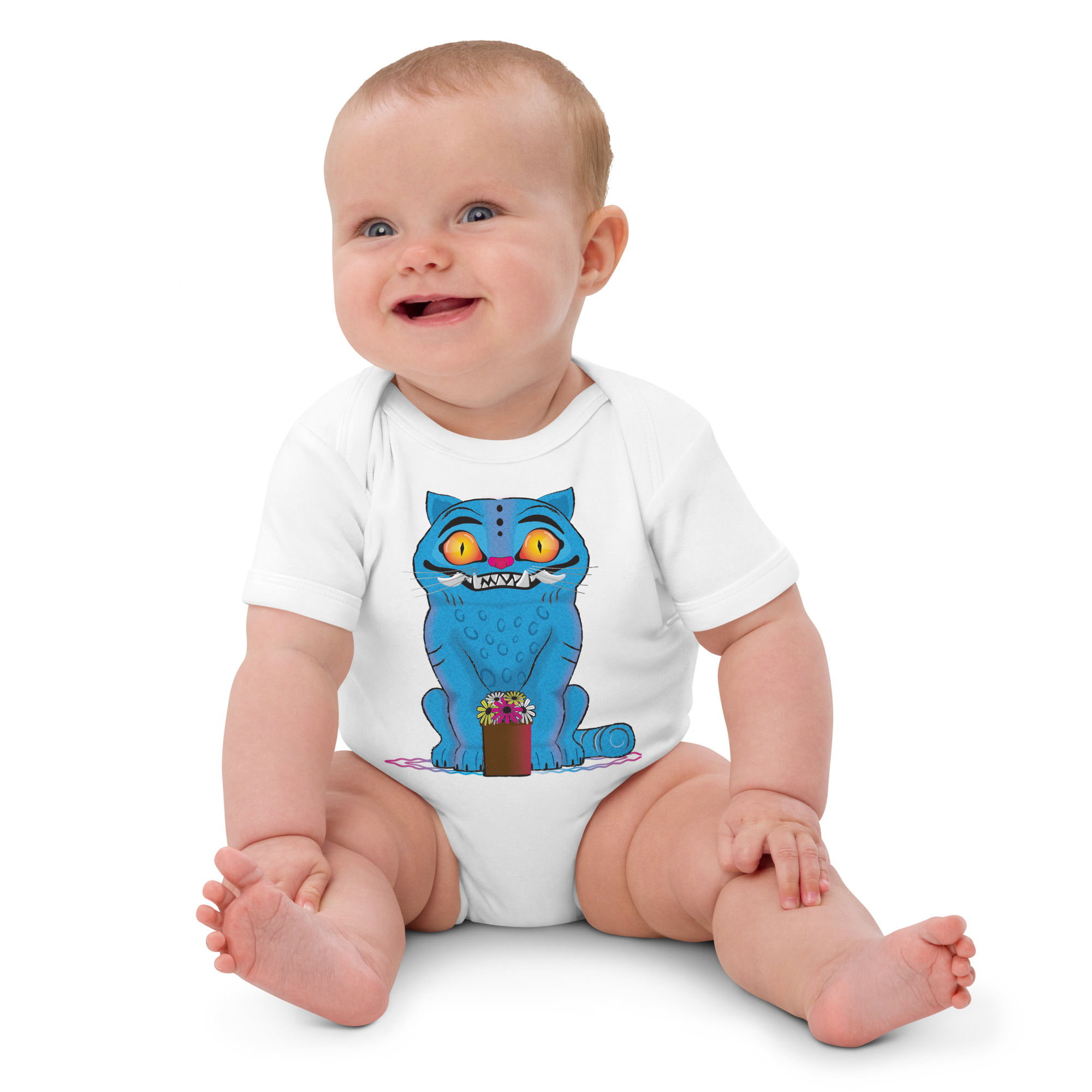 Derpy Tiger - Organic cotton baby bodysuit