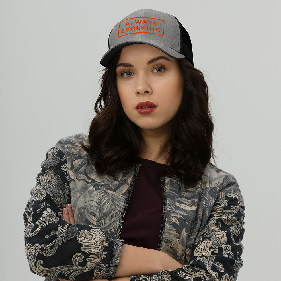 Thumbnail: Always Evolving - Orange - Snap Back Trucker Cap