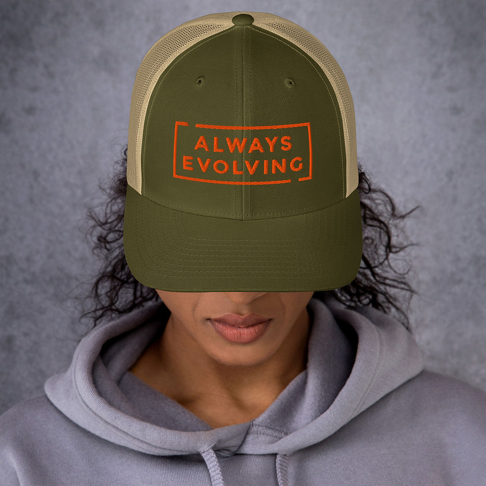 Thumbnail: Always Evolving - Orange - Snap Back Trucker Cap