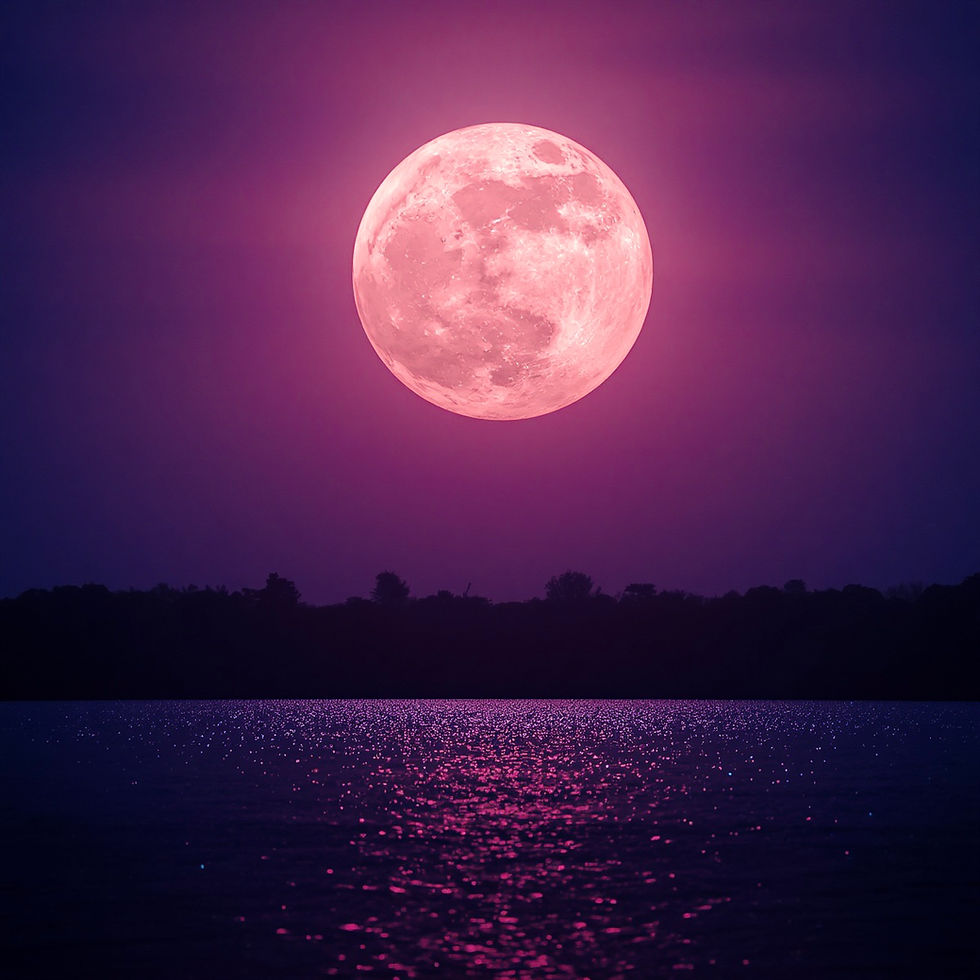 FULL MOON GUIDE •
The Strawberry Moon
Rises •
Full Moon in Capricorn • Sun in Cancer • June 29, 2026
