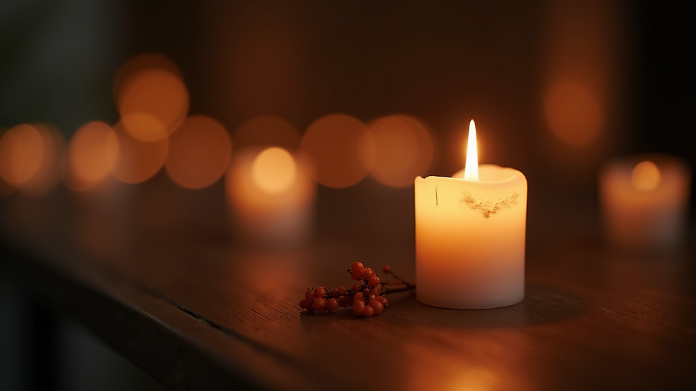 Close-up of a candle lit in remembrance of lost loved ones