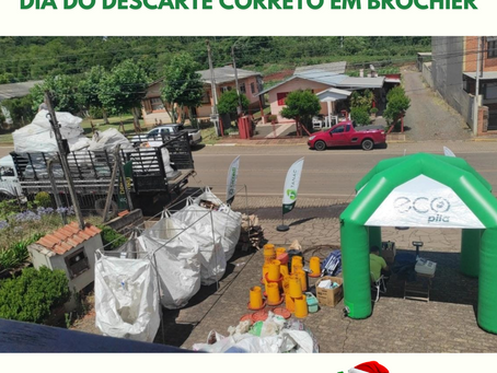 419 quilos de resíduos coletados no Dia do Descarte Correto em Brochier!