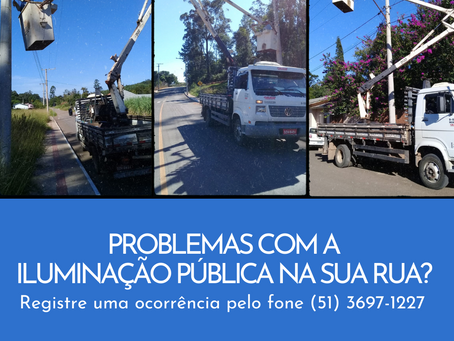 Secretaria de Obras realiza manutenção da rede de iluminação pública