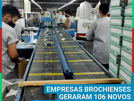 Empresas brochienses geraram 106 novos empregos formais em 2021