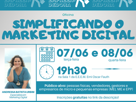 Projeto Brochier Cidade Empreendedora promove oficina "Simplificando o Marketing Digital"