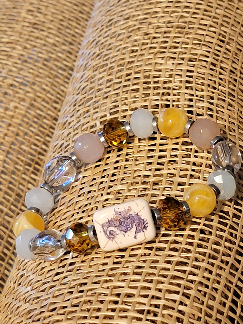 Charm beaded bracelet