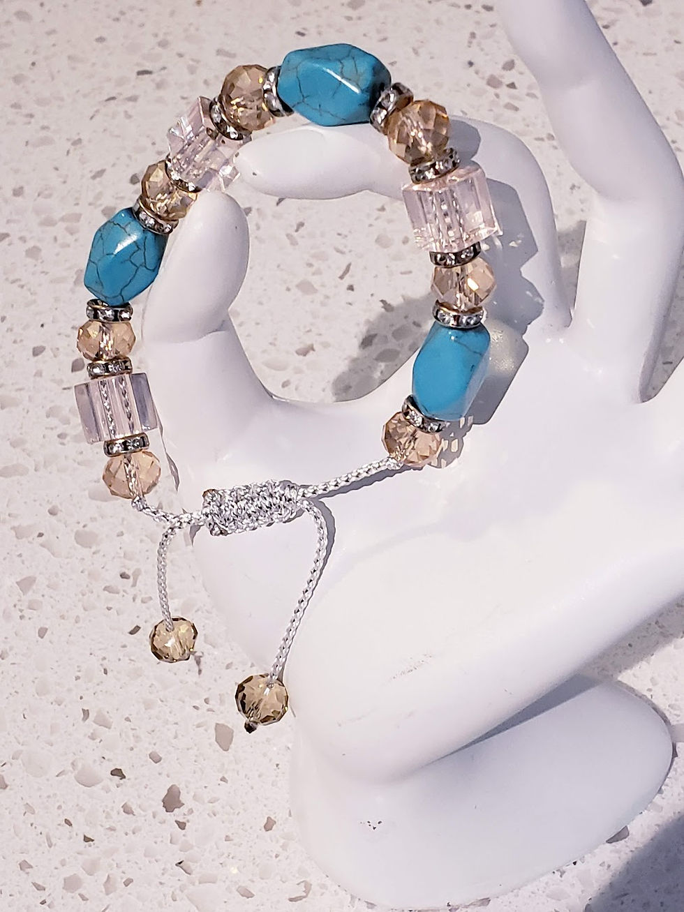 Macrame Shamballa Style Bracelet