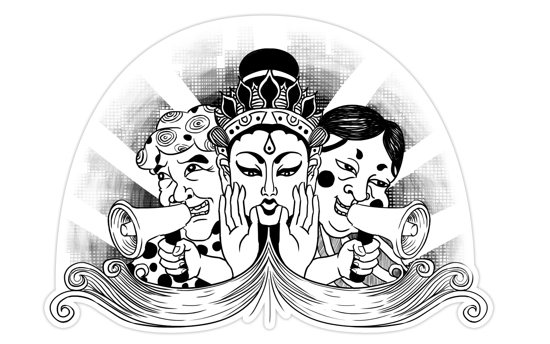 Tattoo stickers Big mouth (talk too much)