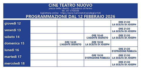 ORARI CINE TEATRO NUOVO