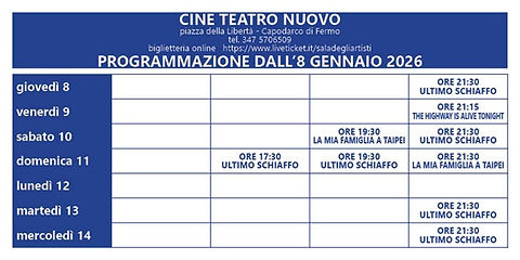 ORARI CINE TEATRO NUOVO