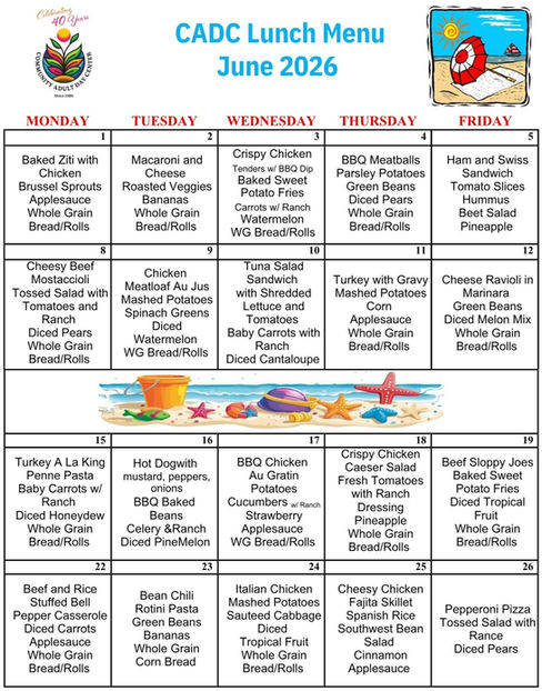Menu Example - June 2026