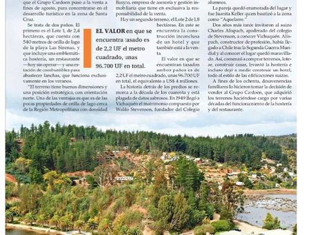 Venta Terreno Aquelarre / El Mercurio 13/11/2020