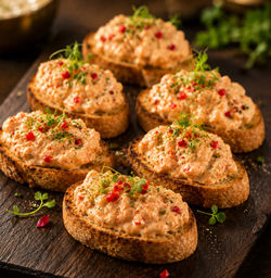 Creamy Prawn Bruschetta