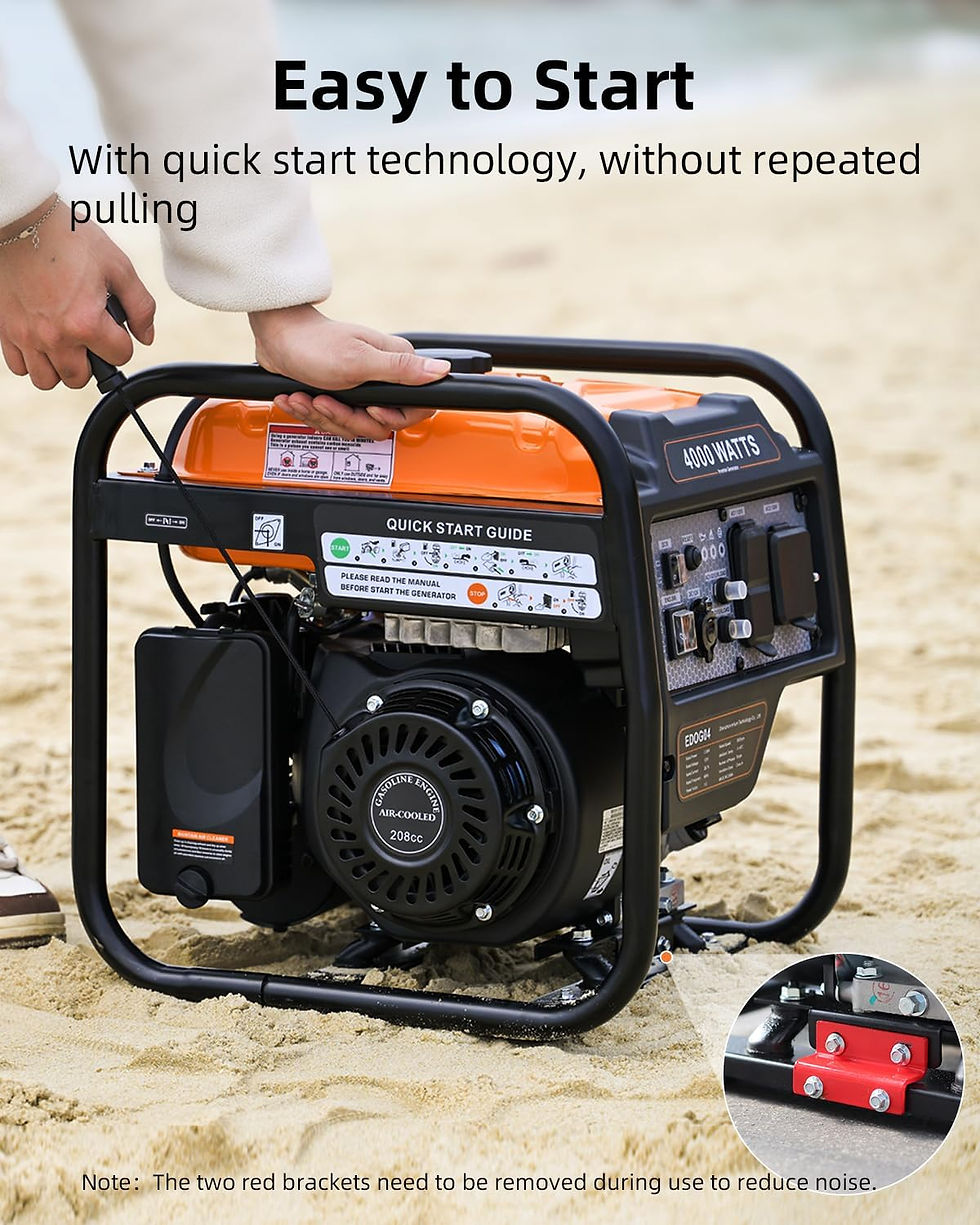 Thumbnail: 4000W Portable Inverter Generator Open-Frame Design | RV-Ready 30A Outlet | Gas