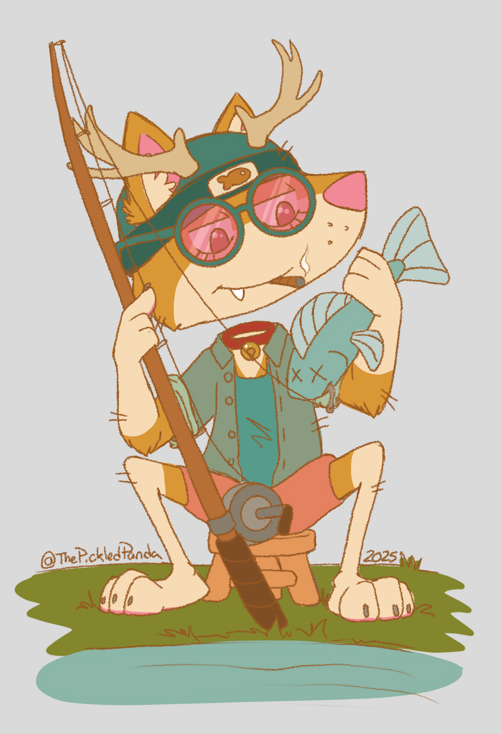 Fishing Shiba
