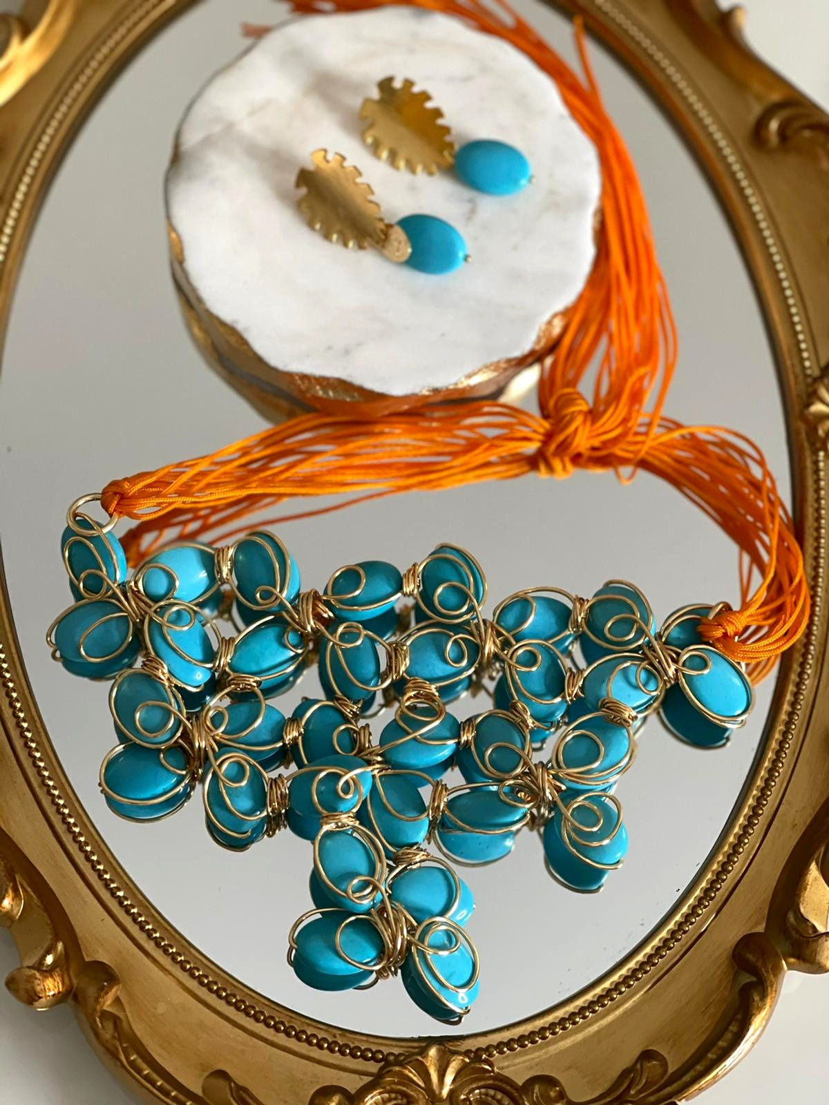 Set Chic Felicie Queen Turqueza y Naranja