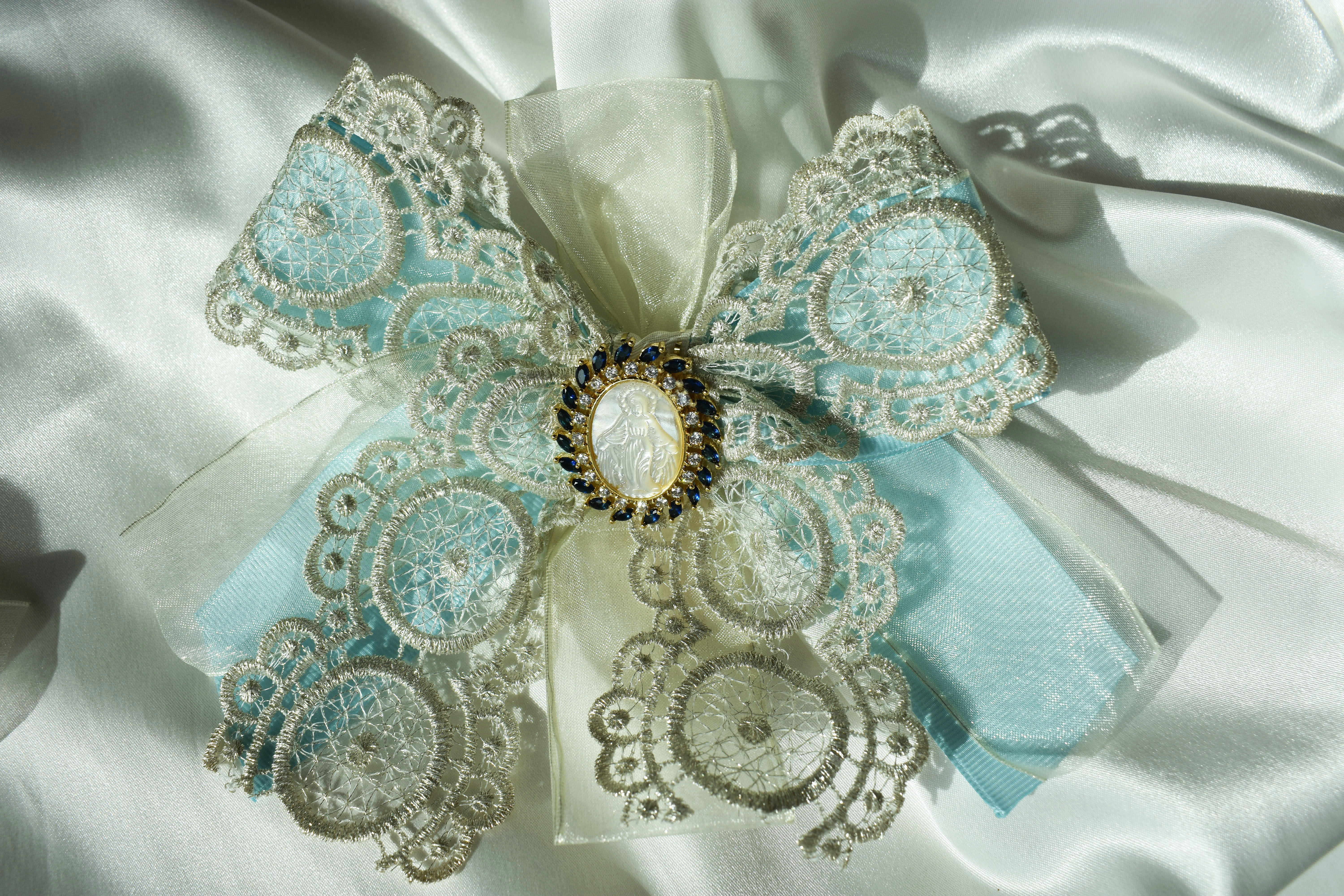 King and Queen  Plata y Azul claro