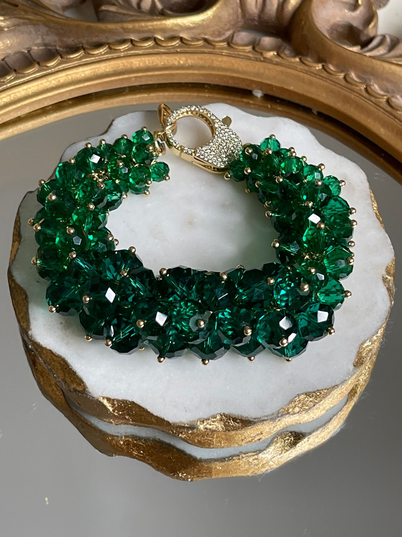 Brazalete Merveilleux Fairy Brianna Queen Verde Esmeralda