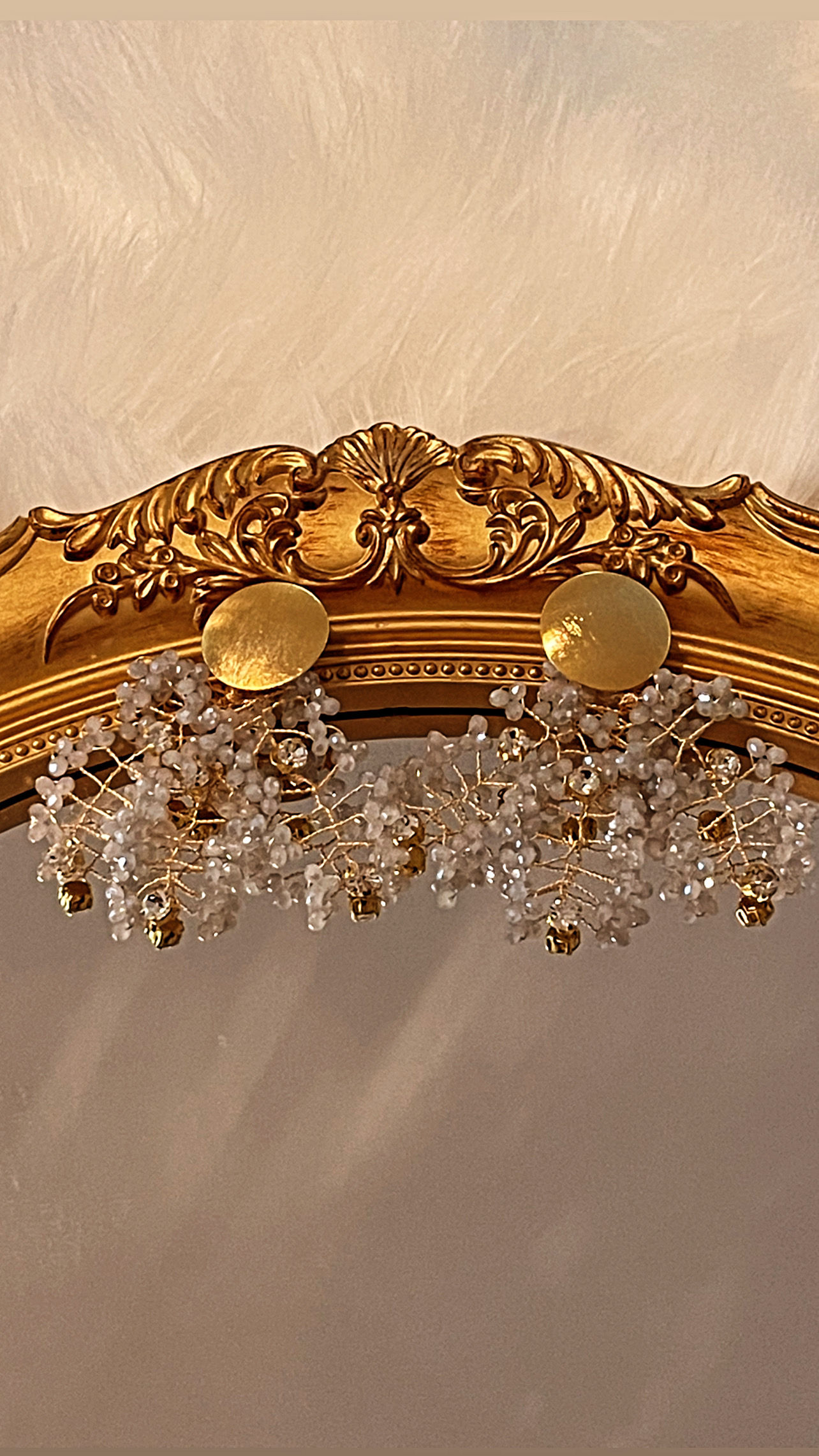 Brocart Boucles D’orielles Branche gris