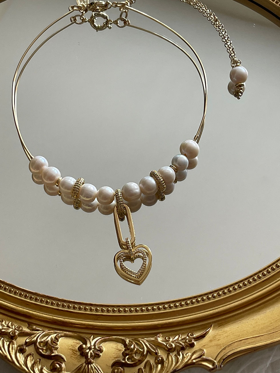 Miniatura: Gargantilla Sophisticated Pearl Corazón  Chic