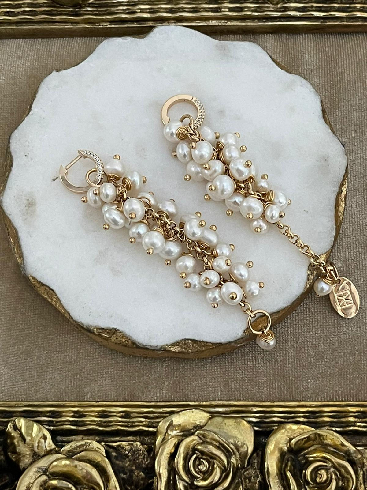 Boucles D’oreilles Perles D’or