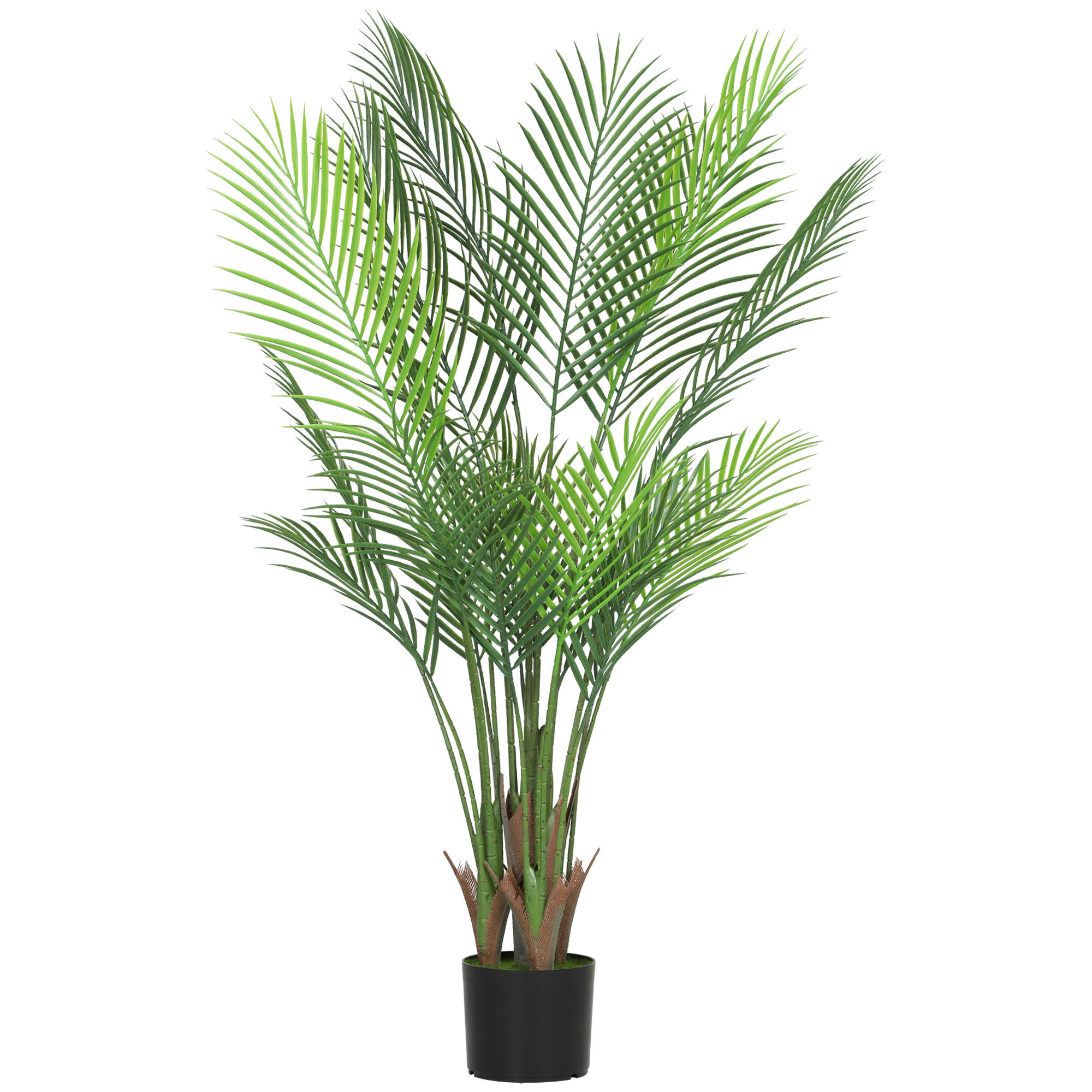 Planta artificial interior 120 cm, palmera artificial con maceta y plástico