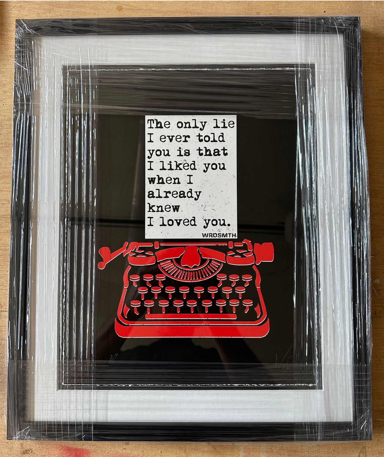 'the only lie' framed print