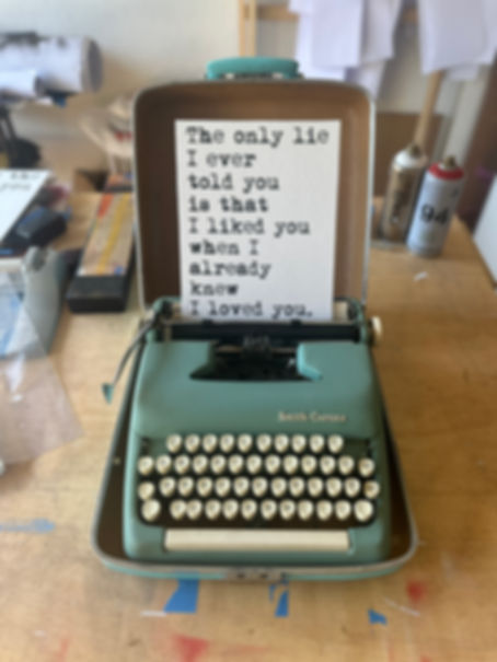 'tiffany' -- WRDSMTH reclaimed typewriter