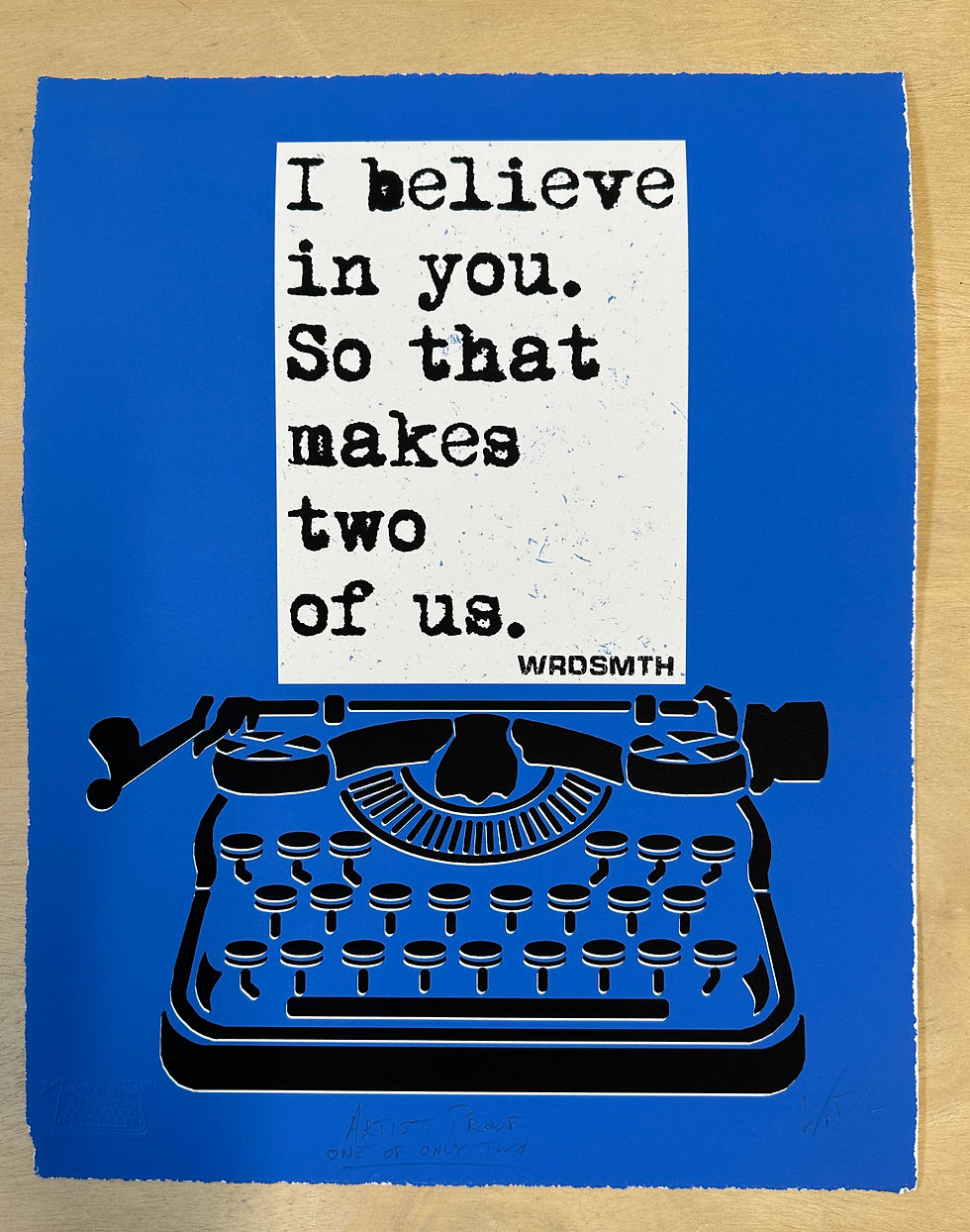 Thumbnail: '2 believe' limited edition print