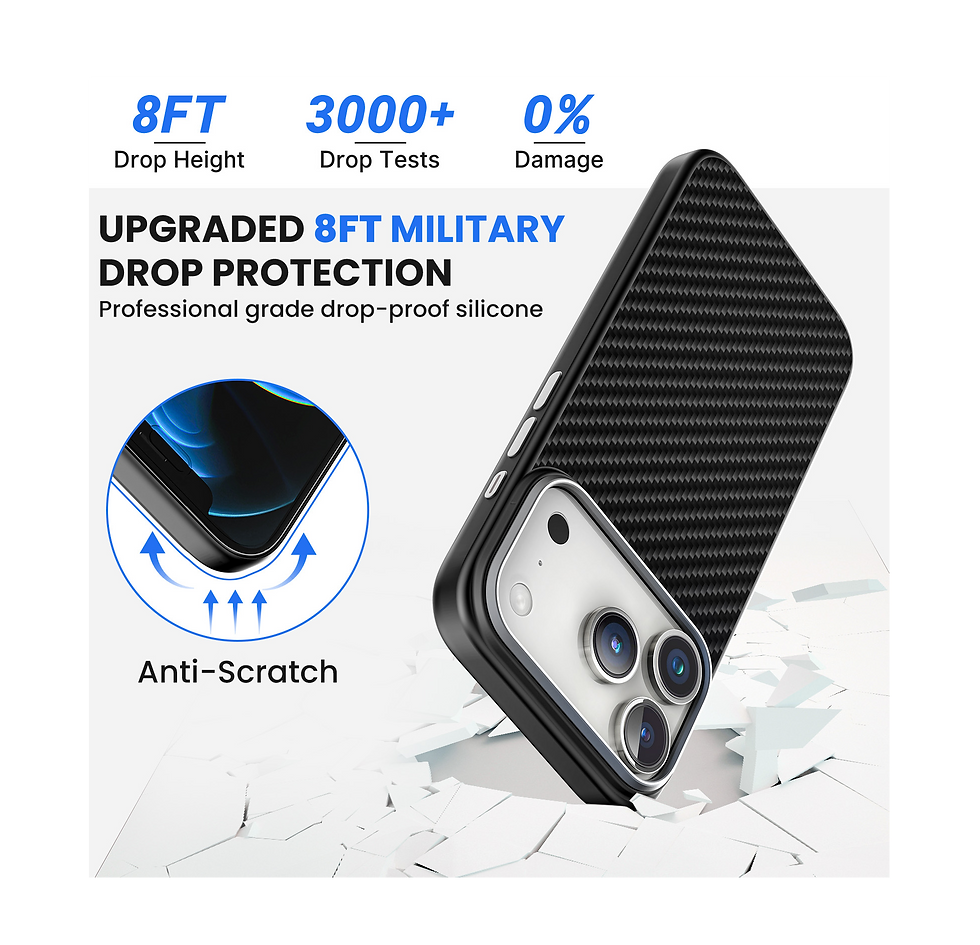 Thumbnail: Aramid Fiber Case for iPhone 17ProMax with Carbon Fiber Texture (MagSafe Compati