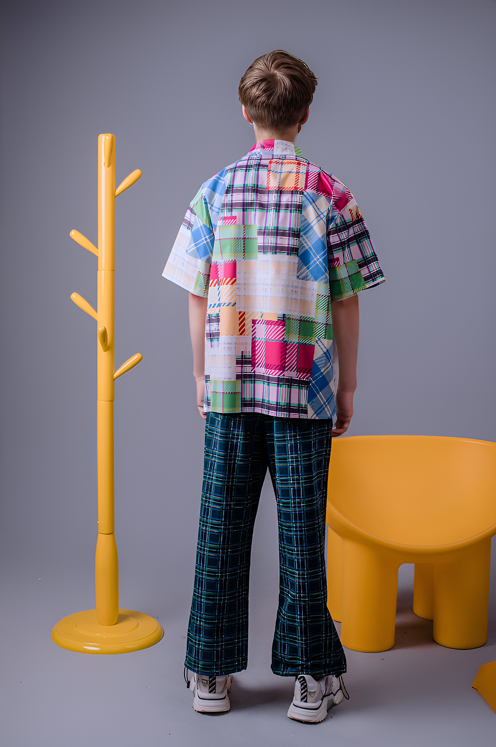 Thumbnail: Casual Patchwork Short Sleeve Shirt