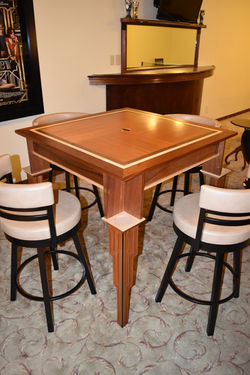Art Deco game table w/reversible top