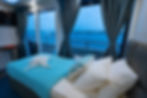 Twin room with panoramic windows and balcony
