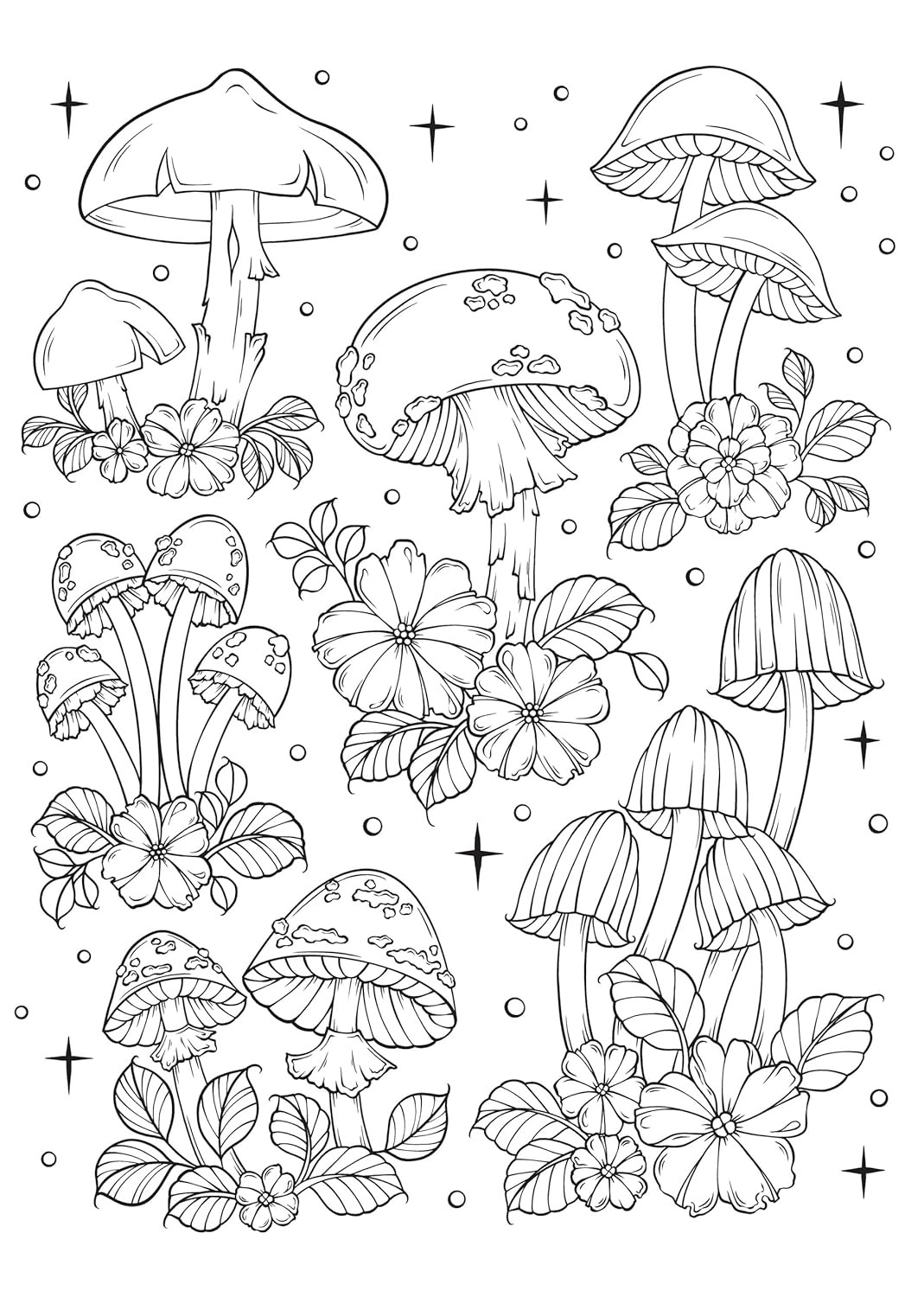 Creative Haven The Art of Mushrooms Coloring Book, Hannah Konetzki - Imagem 4