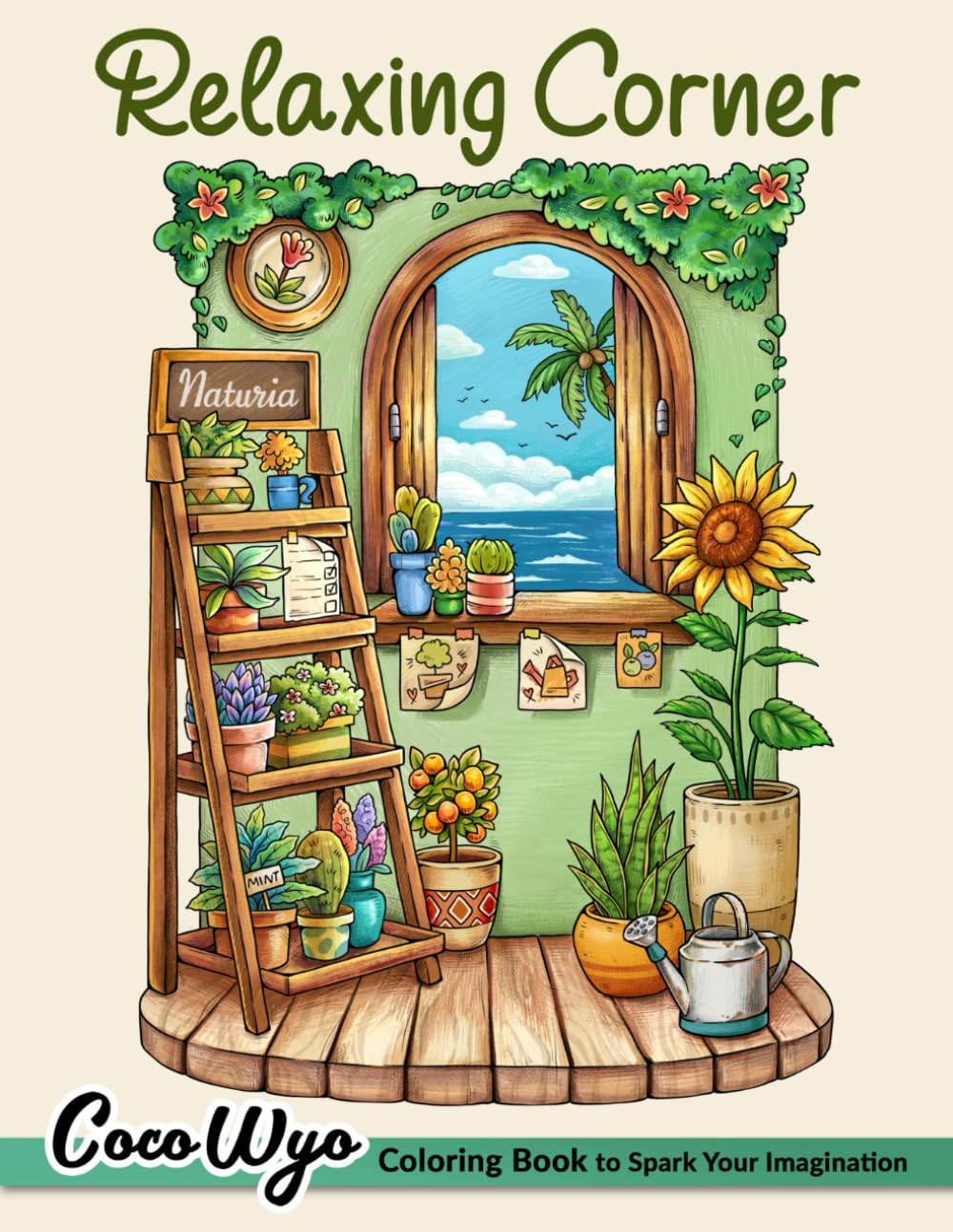 Relaxing Corner Coloring Book, Coco Wyo